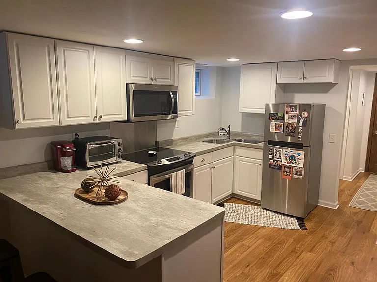 Kitchen with Microwave