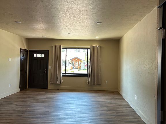 View of the living room from the open-concept kitchen