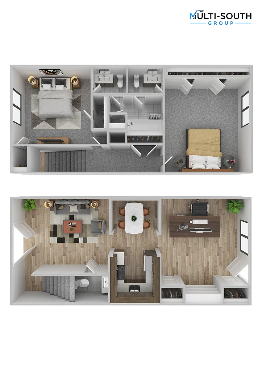 Floor plan 2 bedroom 1 bathroom