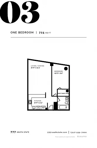 Floor plan One Bedroom