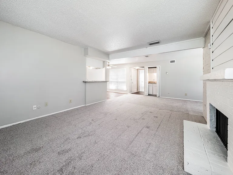 Doral: Living Room with Fireplace, at Westdale Hills, TX