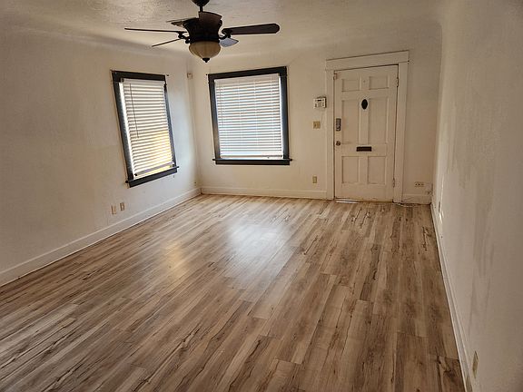 Inside living room facing west