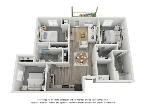 Floor plan 3 Bedroom 2 Bathroom