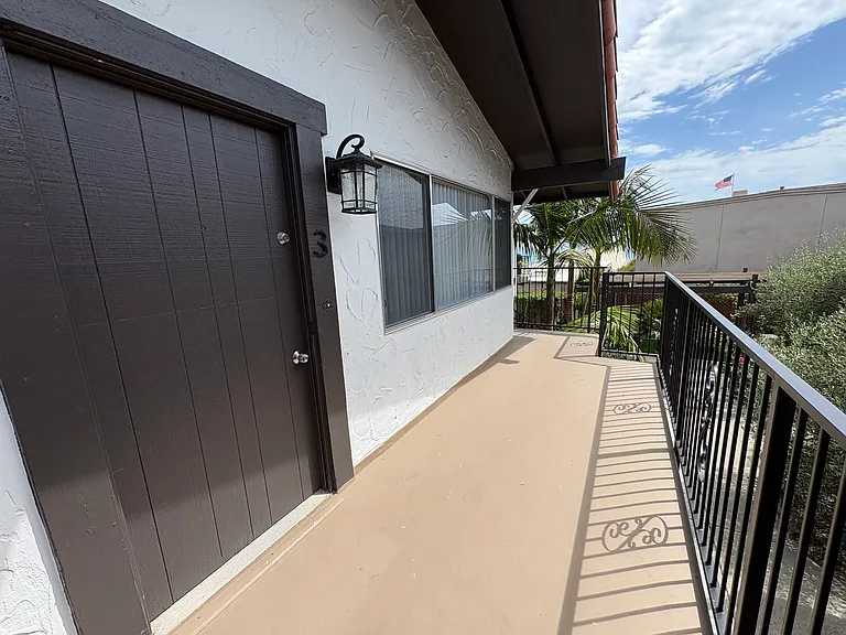 Front door and patio