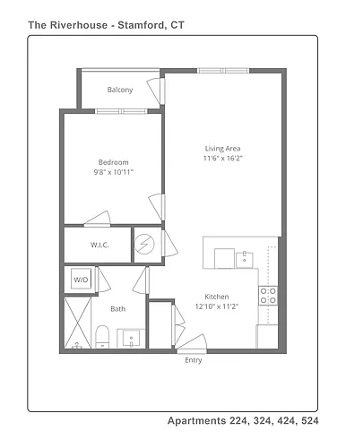 Floor plan 326 Balcony Park Views lks like 302 video in ad
