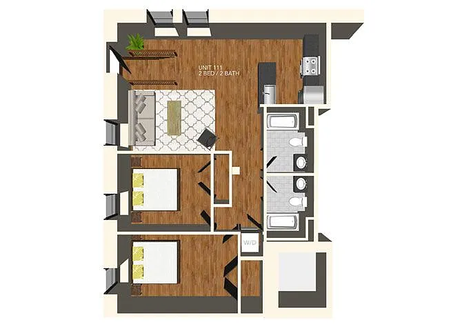 Floor plan Garbers Gables 111