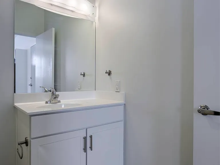 Bathroom vanity at The Rise.