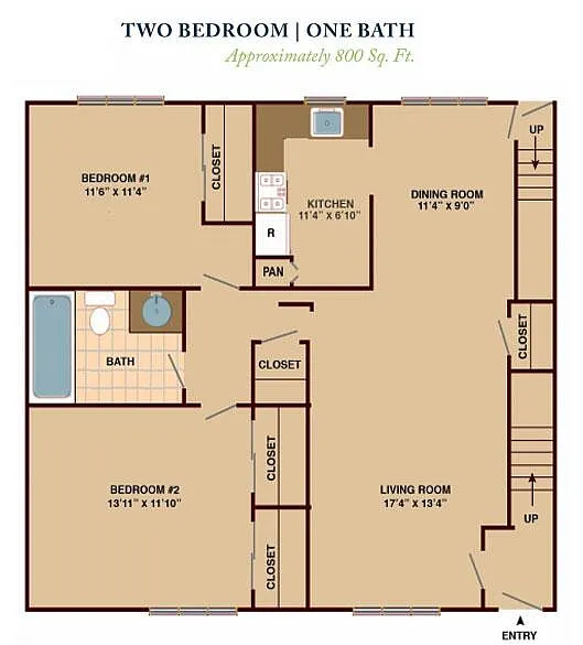 Floor plan 2 Bedroom
