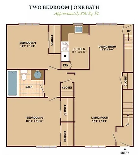 Floor plan 2 Bedroom