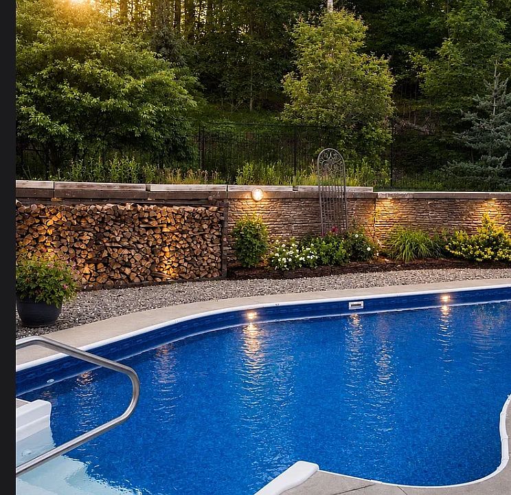 Heated seasonal inground pool.