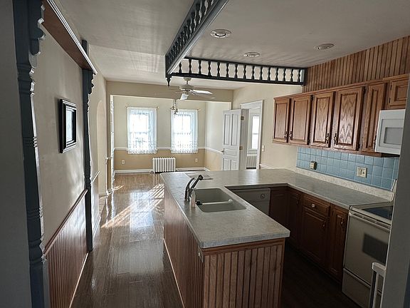 Kitchen/dining viewed from rear of house