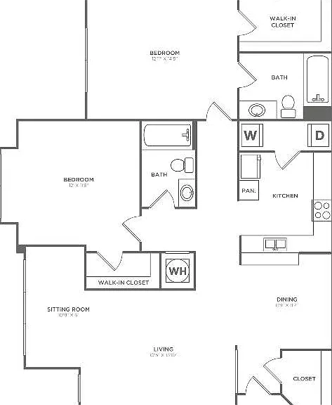 Bradford | 2 bed 2 bath | 1104 sq ft Bradford | 2 bed 2 bath | 1104 sq ft