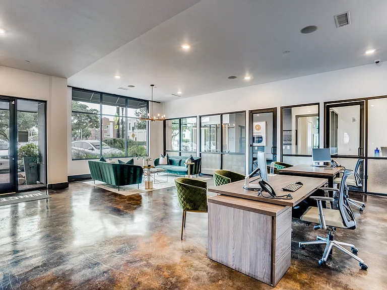 Renovated leasing office