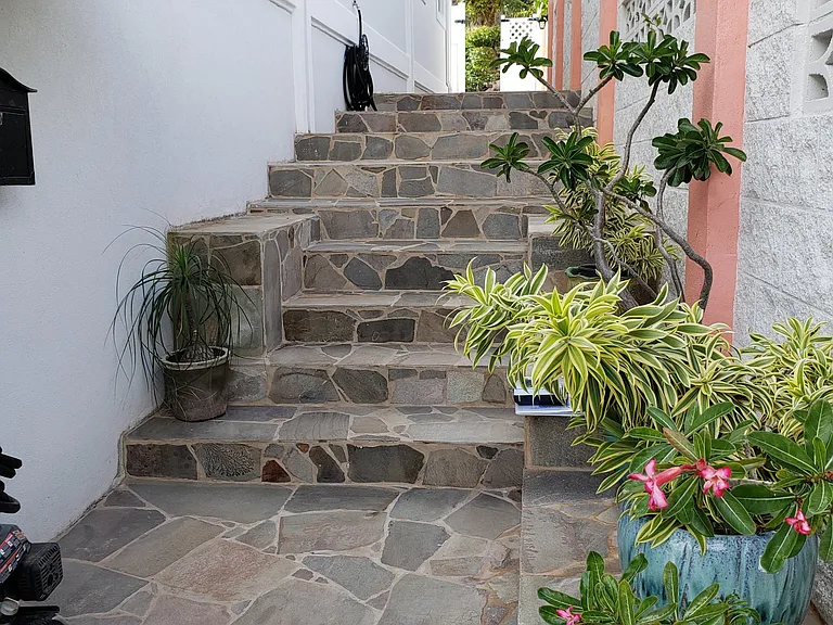 Some stairs to get to the unit.