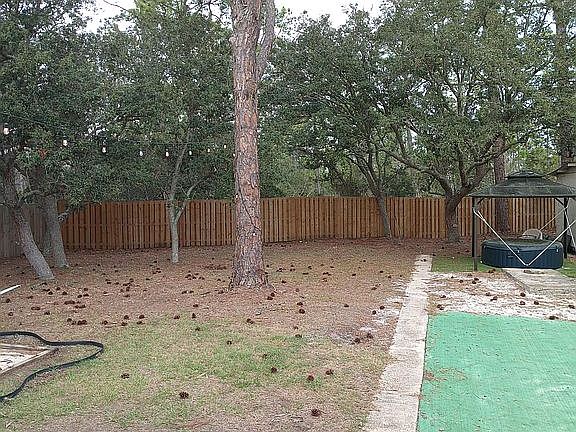 Two lot fenced in back yard 