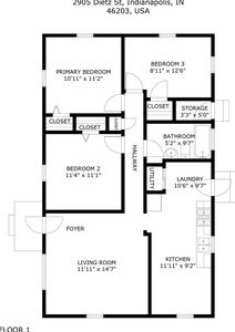 2905 Dietz St, Indianapolis, IN, 46203