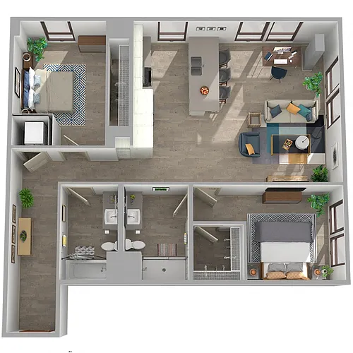 Floor plan 2X2-12