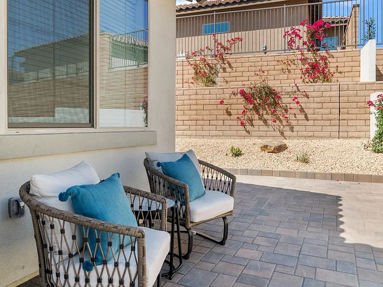 Outdoor seating for two.
