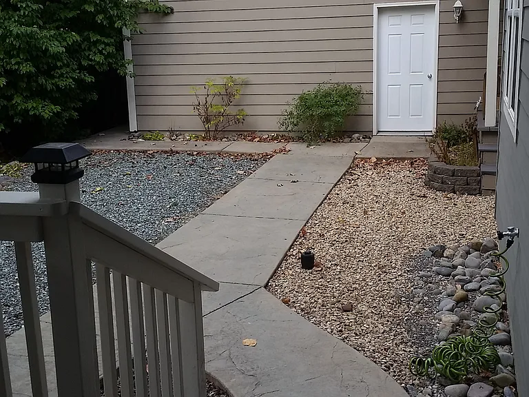 Path to garage man door