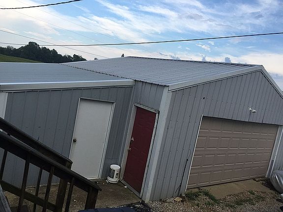 Storage shed on garage