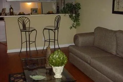 Town home living room and bar
