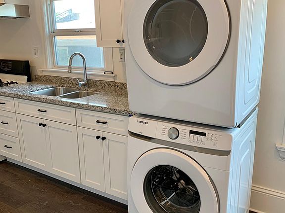 Brand new all-electric washer and dryer (also added plumbing and electrical to make this happen).
