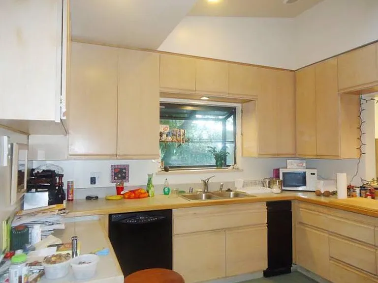 Kitchen with green house window