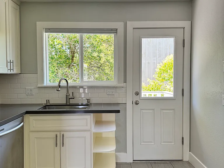 window and door facing deck