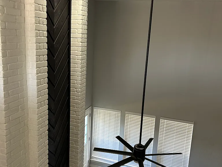 This fireplace really makes a statement.