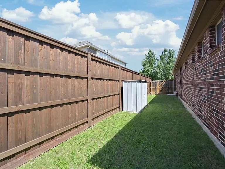 Side yard with Storage Shed
