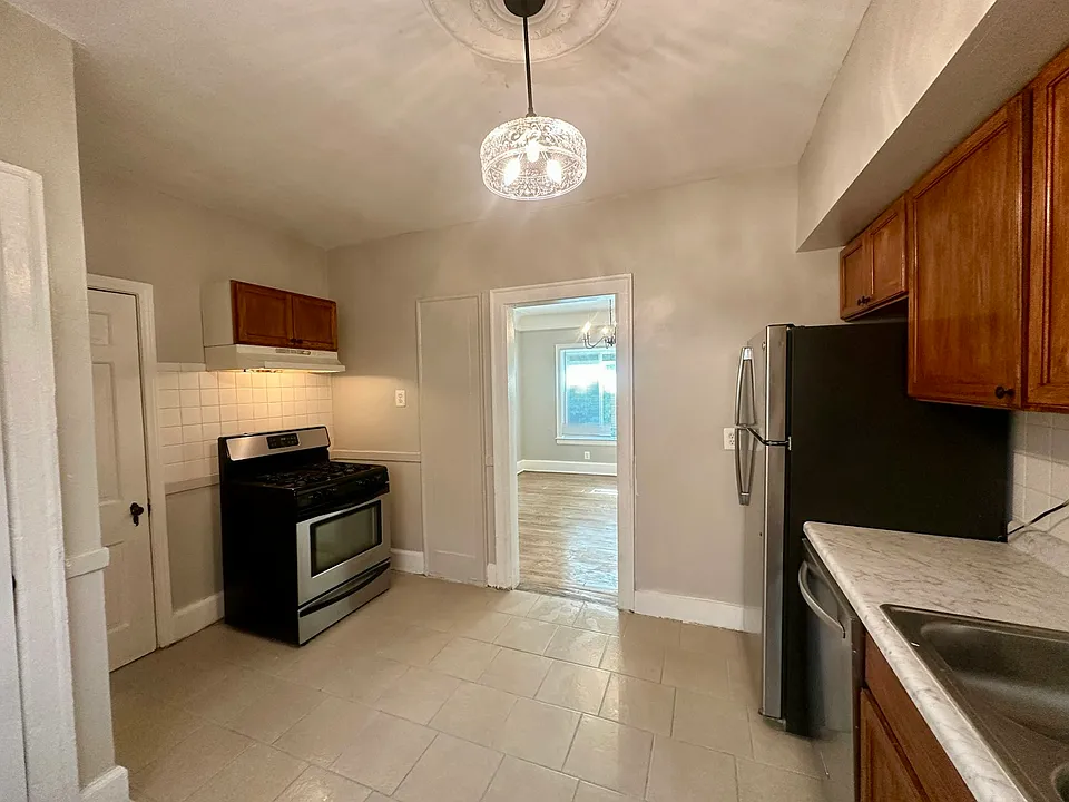 Spacious kitchen with large pantry
