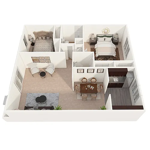 Floor plan 2 Bed 2 Bath