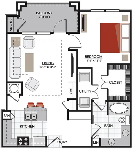Floor plan A7B