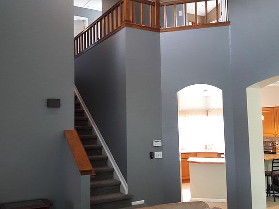 View from living room to kitchen