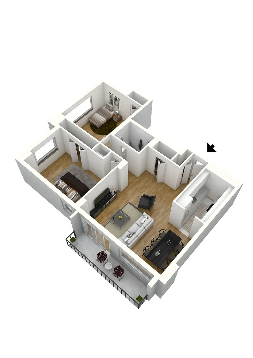 Floor plan B1B