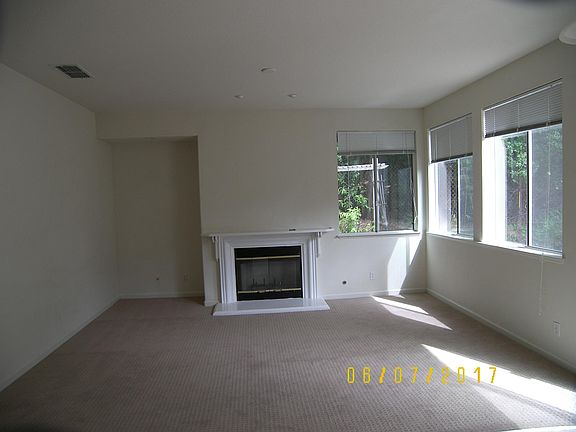 Family room with working fireplace