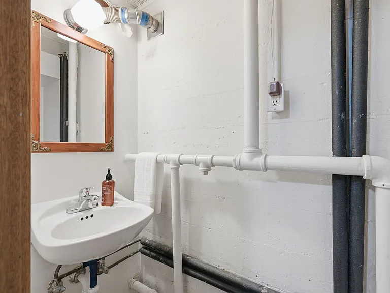 Basement half bath