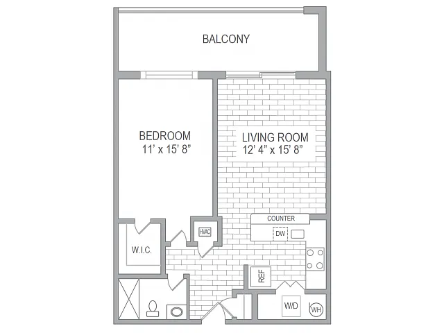 Floor plan 1x1 Modernized