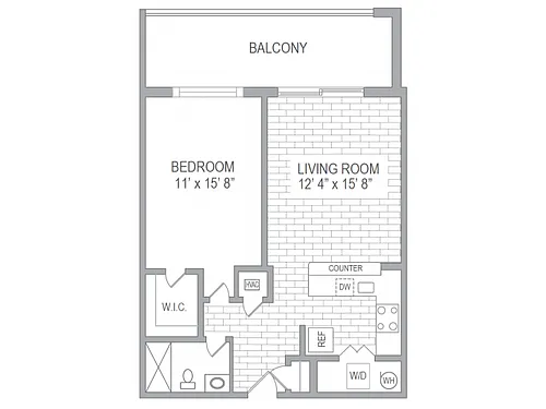 Floor plan 1x1 Modernized