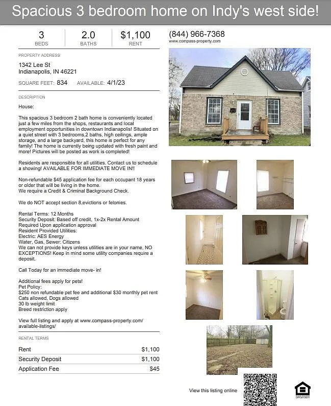 3 bed, 834 sqft, $1,199 — Photo 2