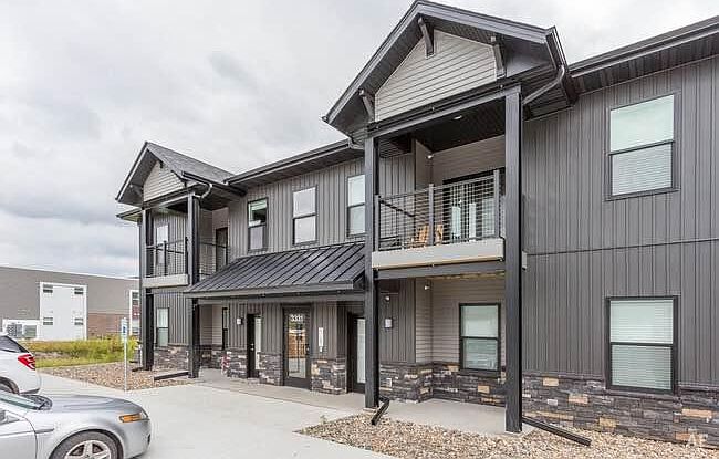 First floor apartment, door is located outside to the right of the main door.