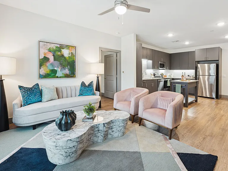Living Room at Broadvue Apartments