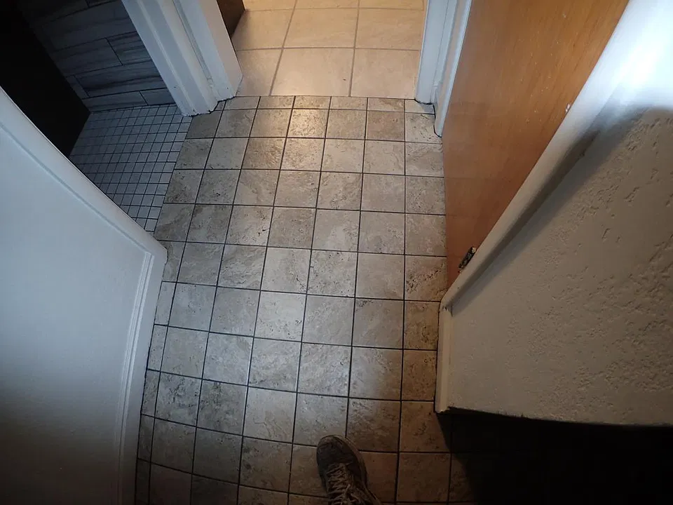 New Tile in Bath,, Hallway, Kitchen