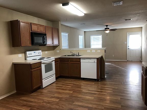 kitchen and living area