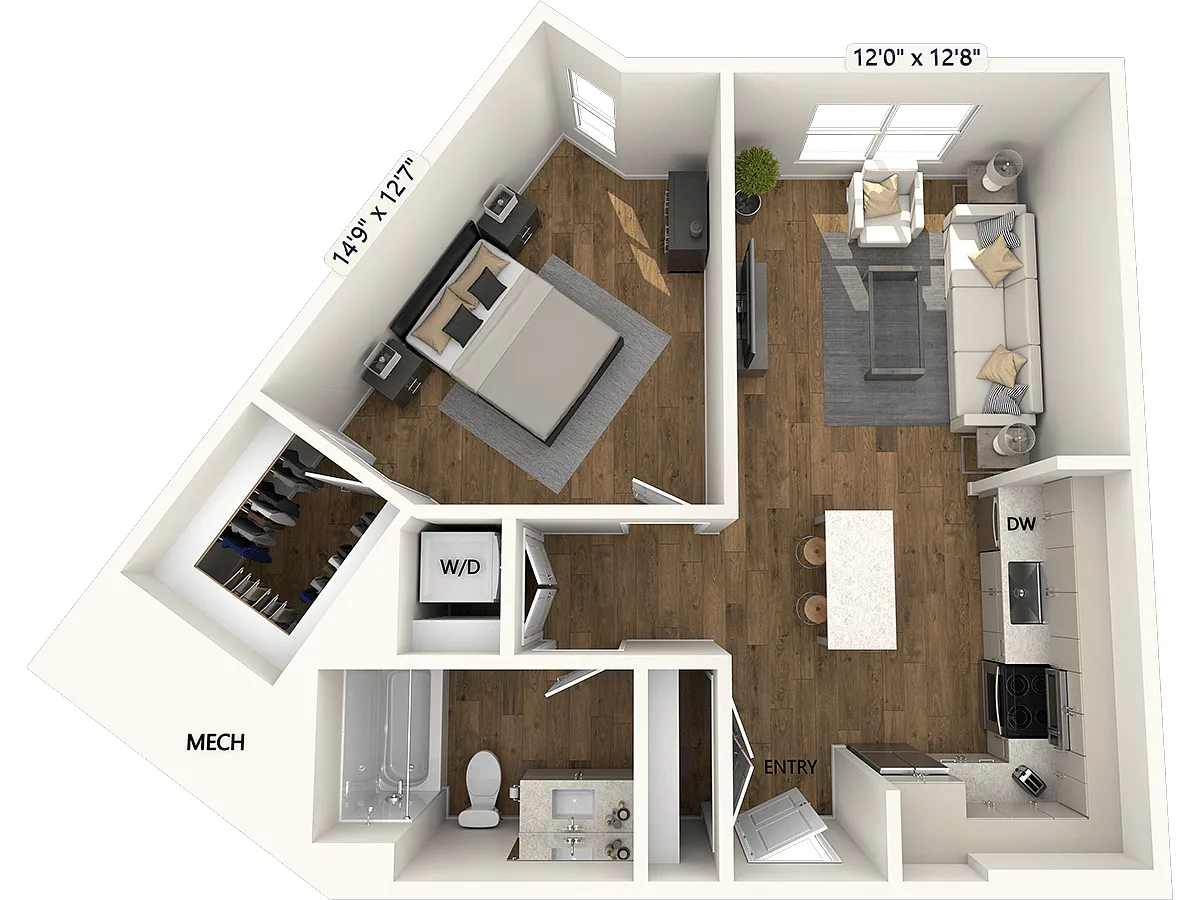 Floor plan A3-727sf-FinishIV