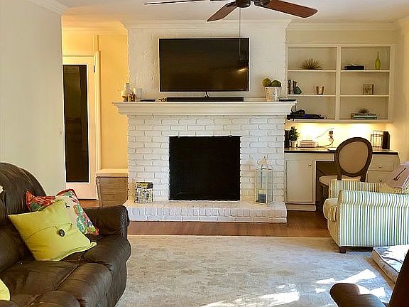 Den looking from the stove