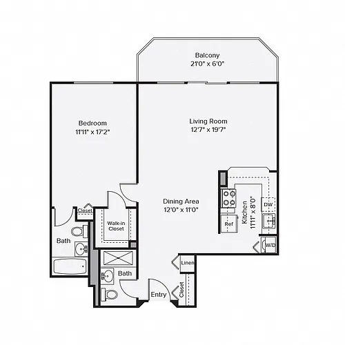 Floor plan 1B