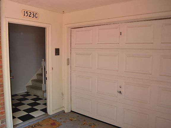 Front door and garage.