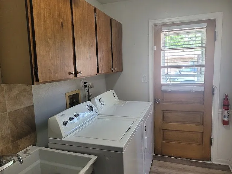 Large capacity washer and dryer and utility sink