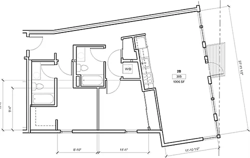 Floor plan 2 Bedroom B